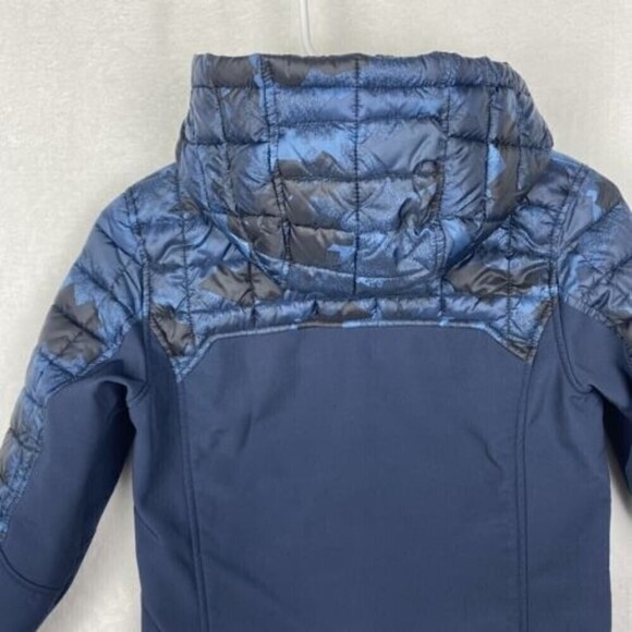 Snozu Puffer Jacket Boys Size Small Blue Green Full Zip Hooded Outdoor Jacket - Picture 4 of 10